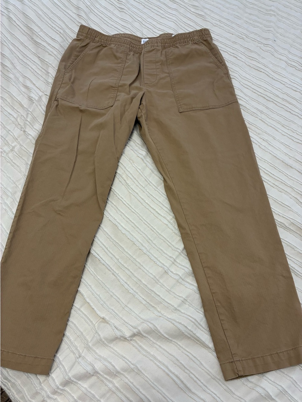 Gap herringbone utility easy pant. Casual Elastic-Waist comfortable Sz L